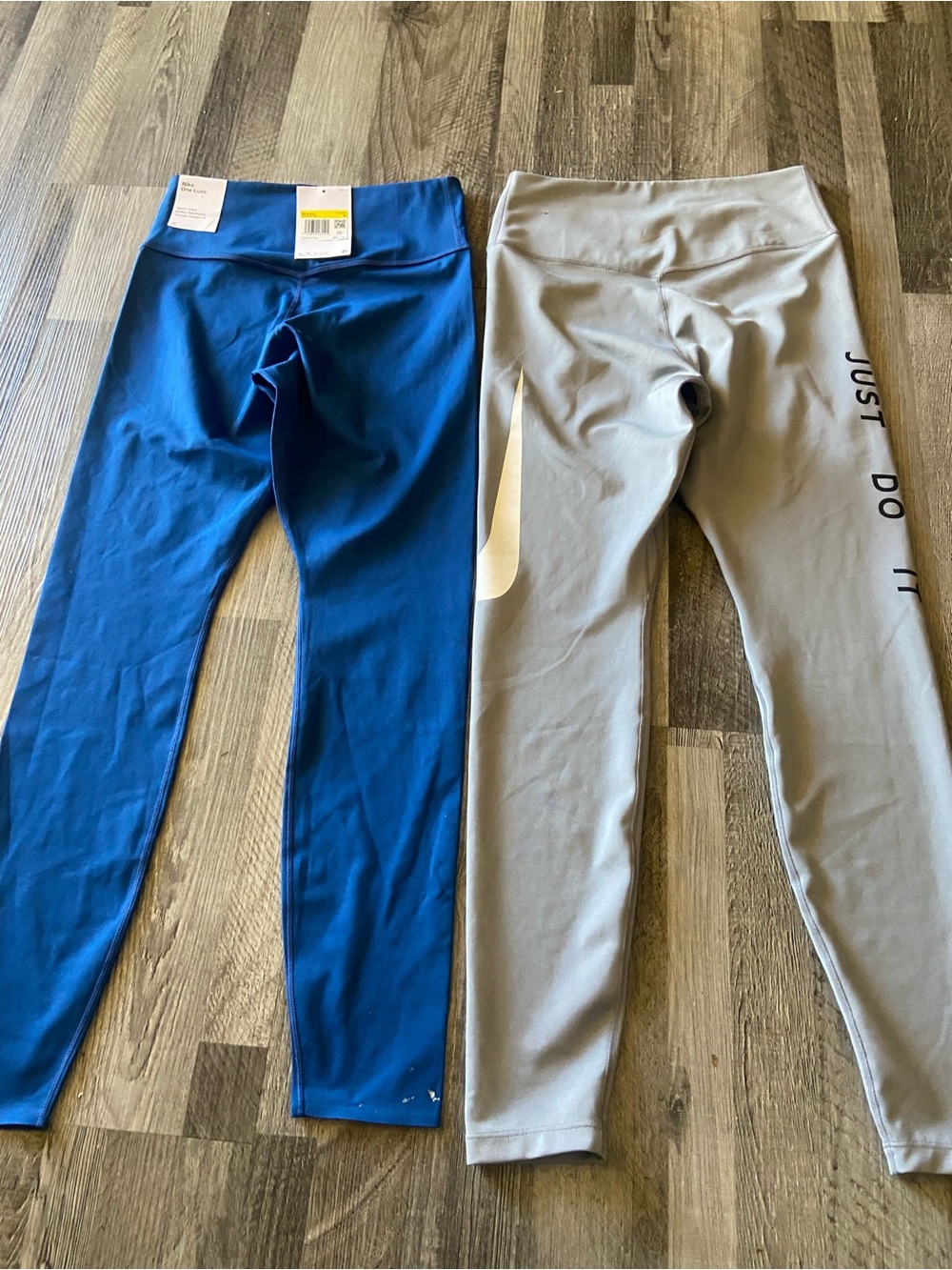 Nike Blue and Gray Girls' Athletic Leggings Set